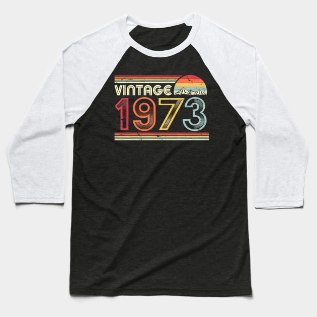 1973 Vintage Shirt, Birthday Gift Tee. Retro Style T-Shirt Baseball T-Shirt by Hot food